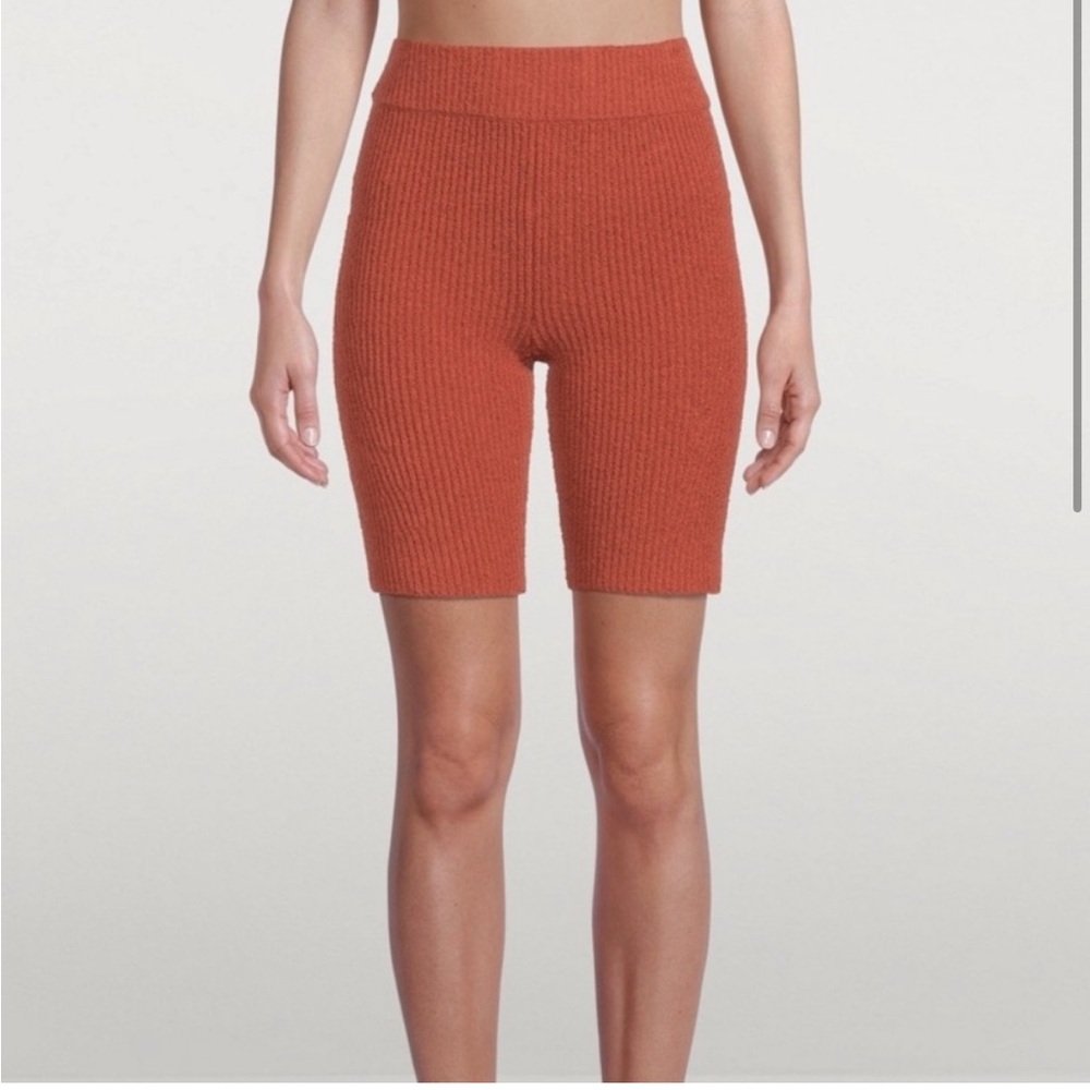 RAG & BONE Sunny Ribbed Knit Paprika Bike Shorts
